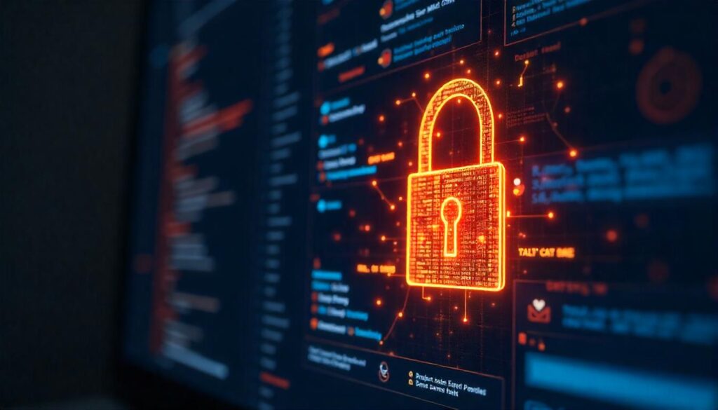 Cadenas numérique symbolisant la protection des données personnelles et le RGPD lors de l’usage de ChatGPT en entreprise