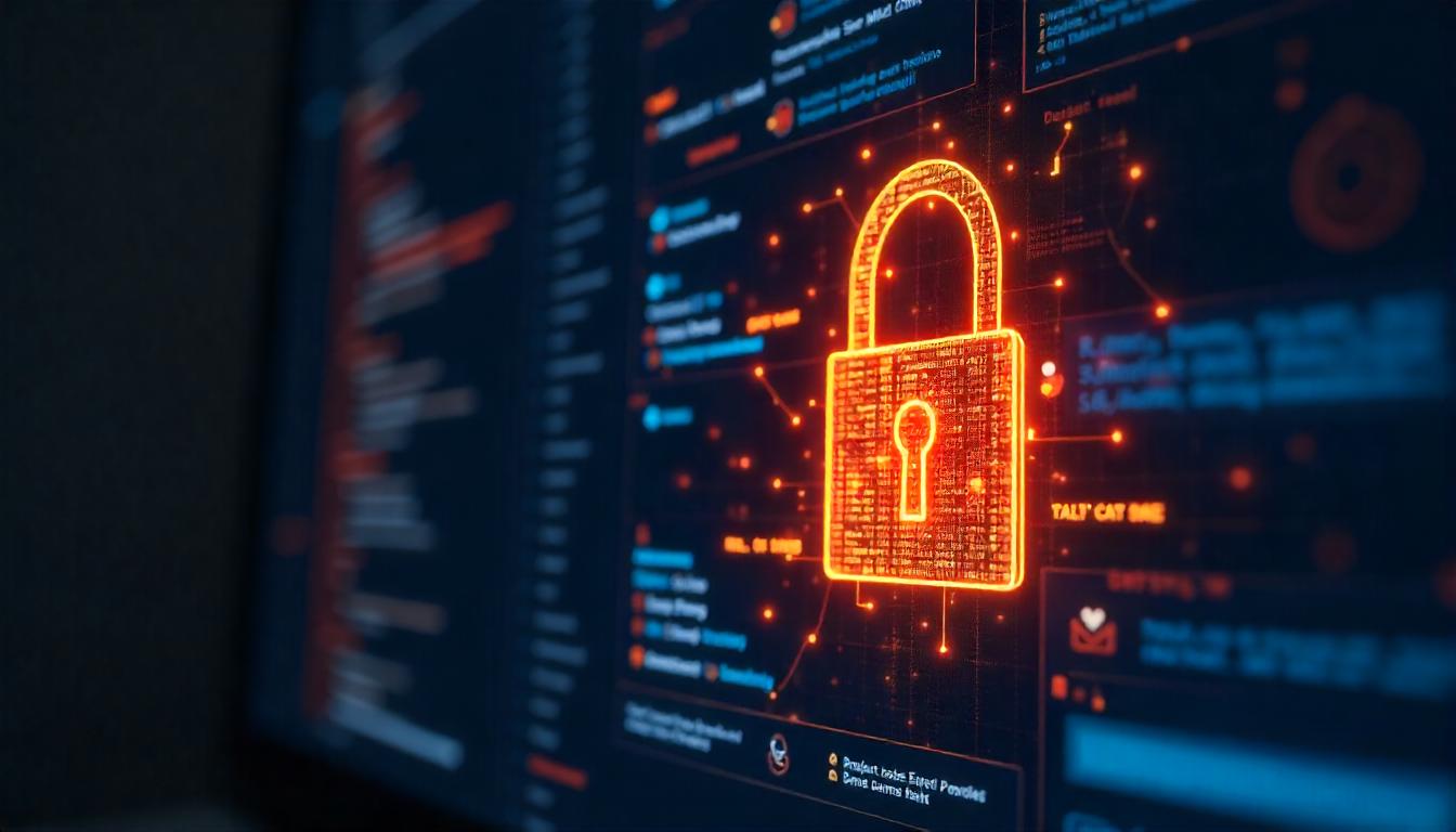 Cadenas numérique symbolisant la protection des données personnelles et le RGPD lors de l’usage de ChatGPT en entreprise
